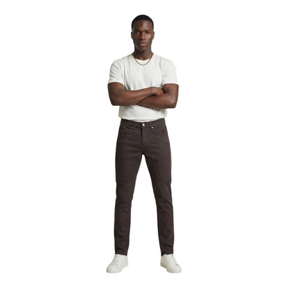 Brown Cotton Skinny Jeans