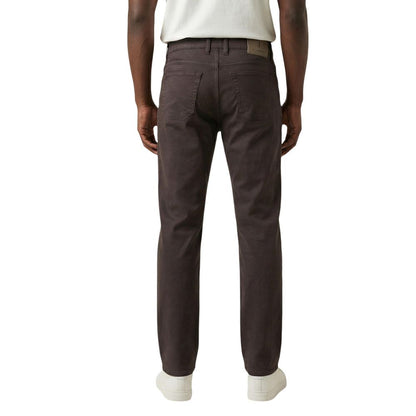 Brown Cotton Skinny Jeans