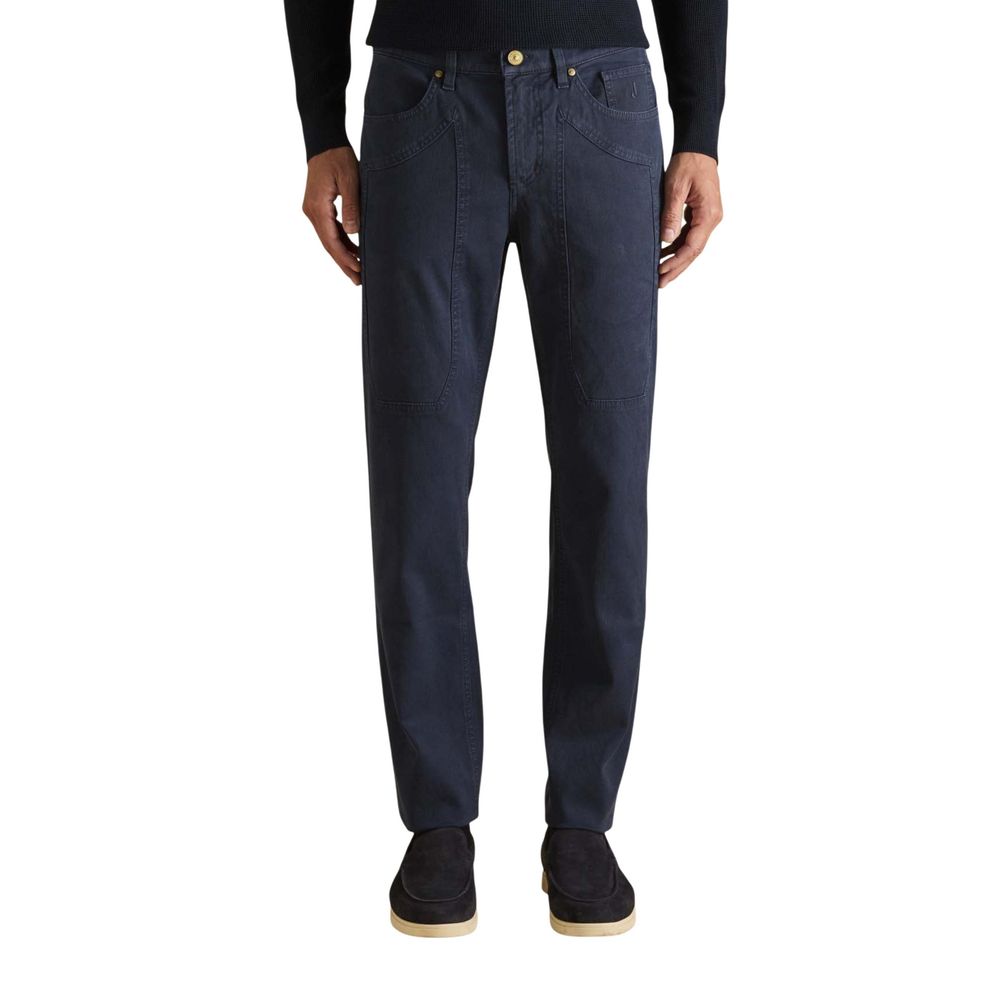 Blue Cotton Skinny Jeans