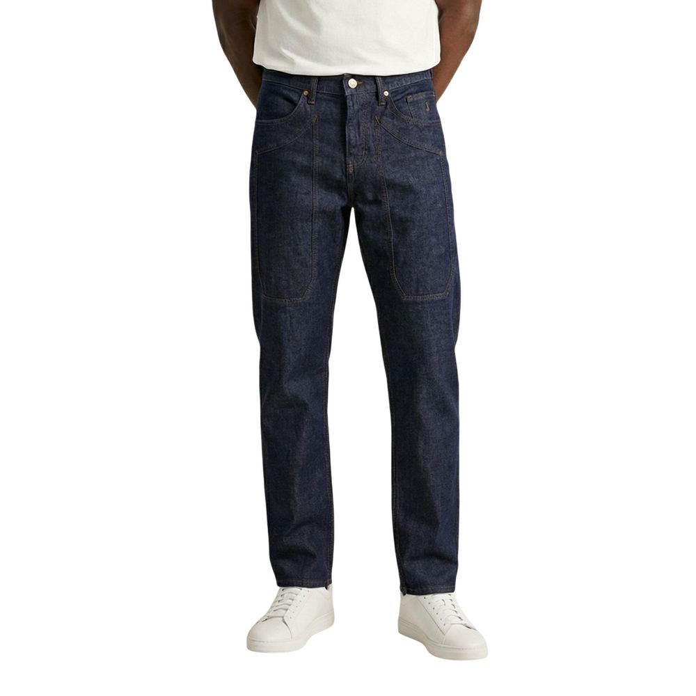 Blue Viscose Skinny Jeans