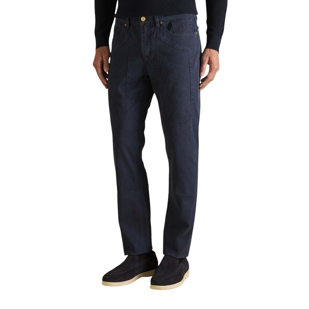 Blue Cotton Skinny Jeans