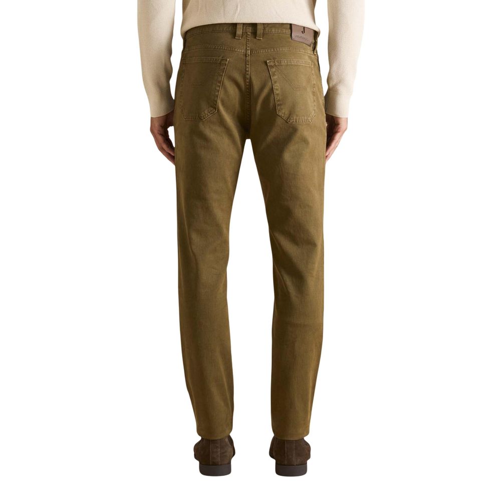 Bicolor Elastane Skinny Pants