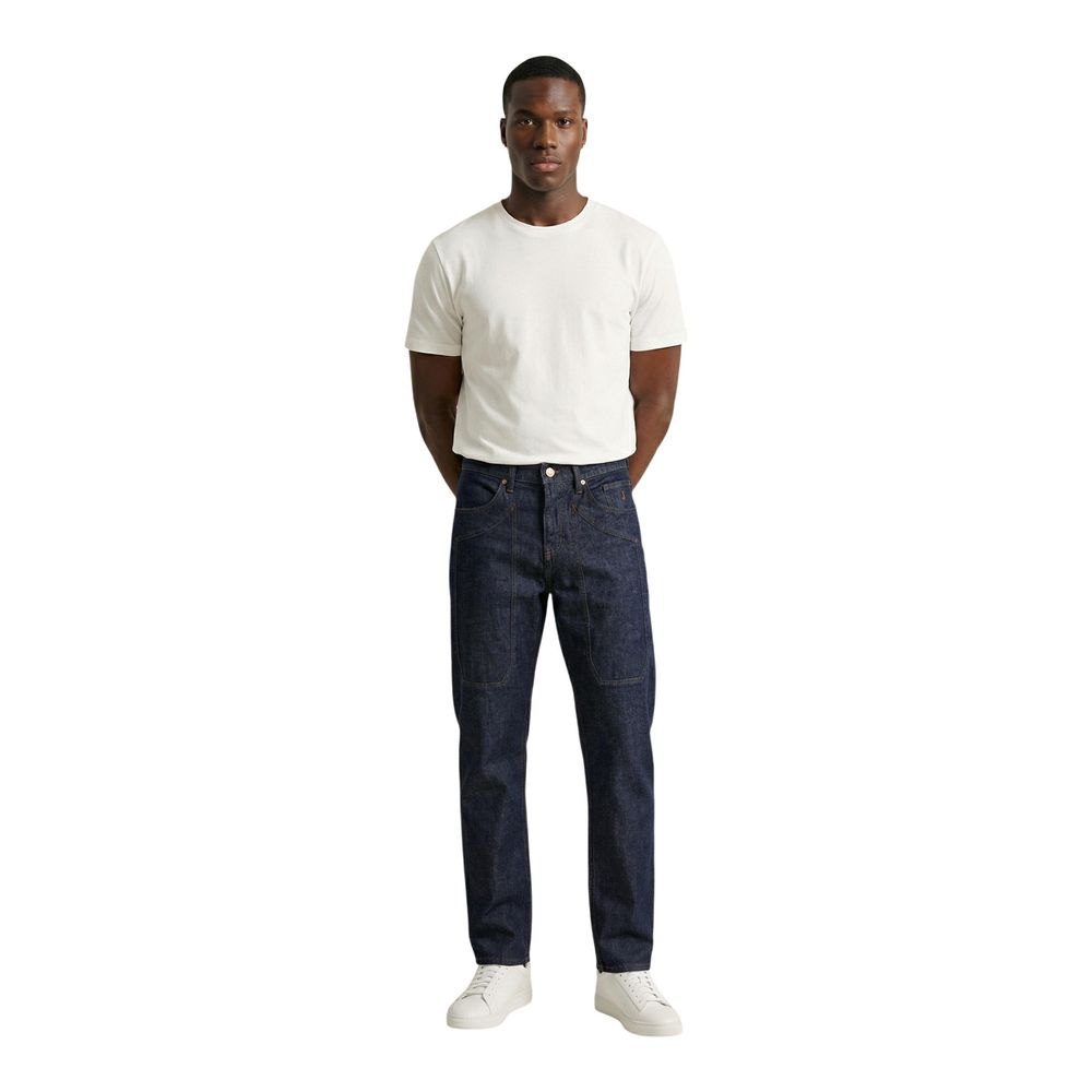 Blue Viscose Skinny Jeans