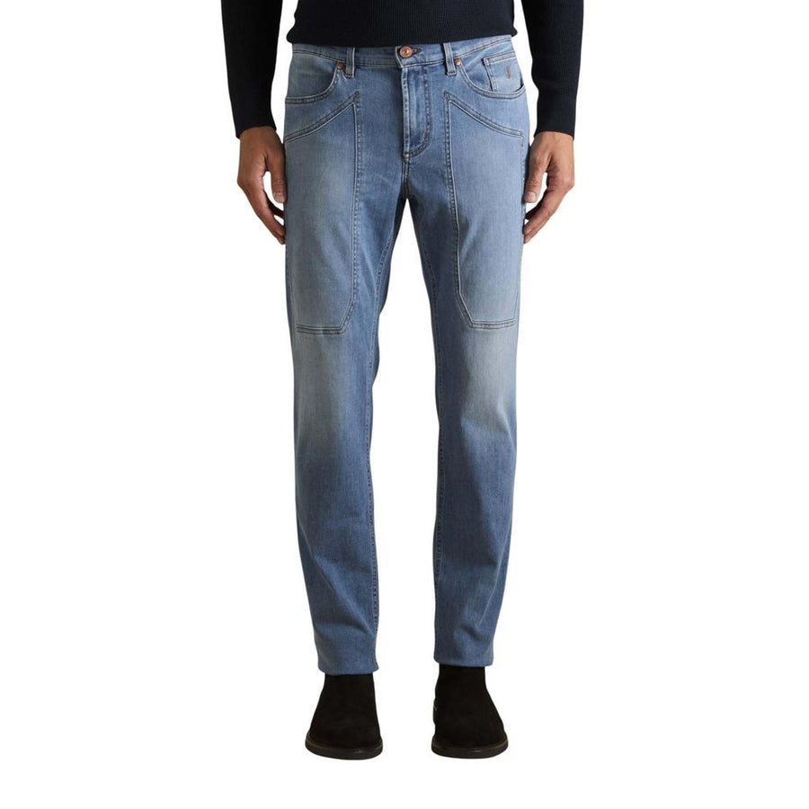 Light Blue Recycled Polyester Skinny Jeans