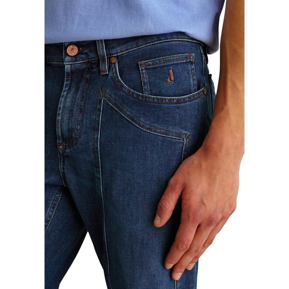 Blue Recycled Cotton Skinny Jeans