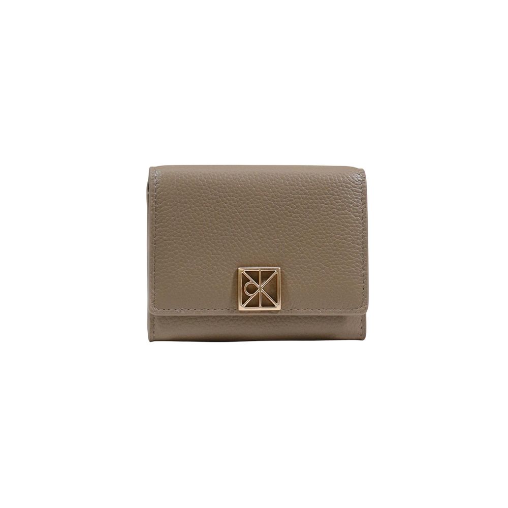 Beige Leather Wallet