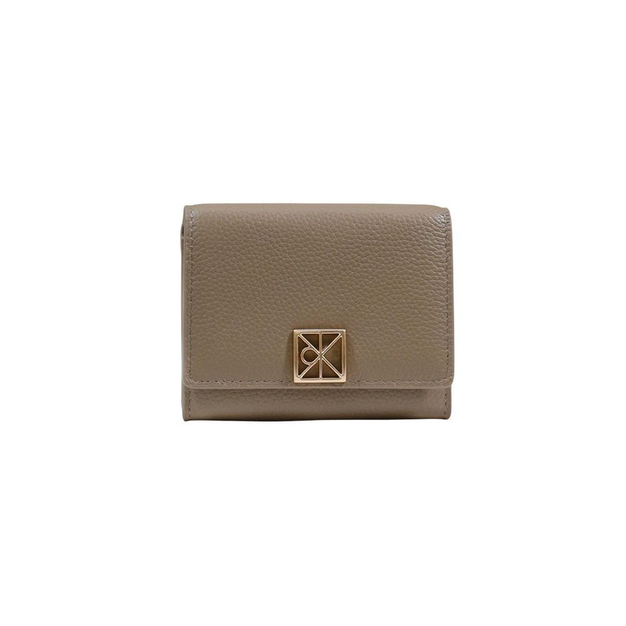 Beige Leather Wallet