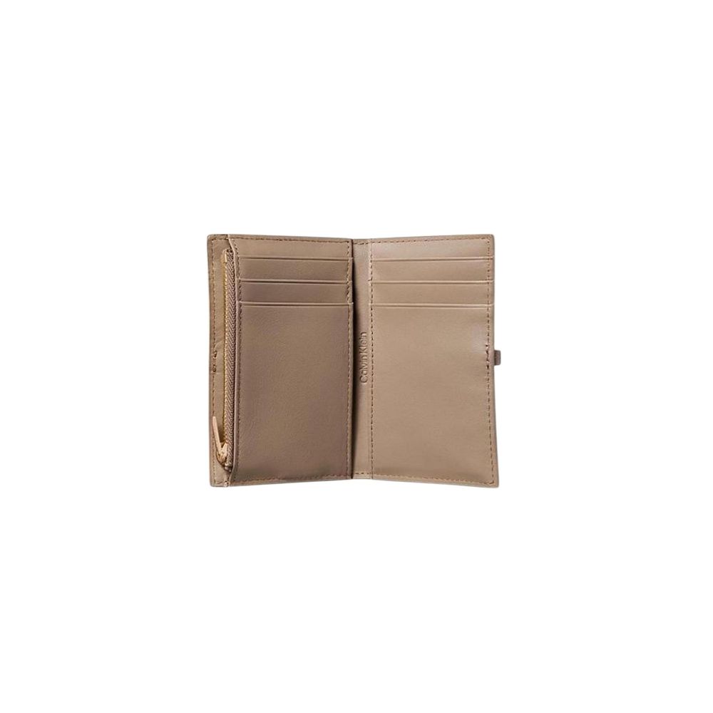 Beige Leather Wallet