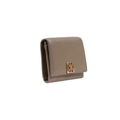 Beige Leather Wallet