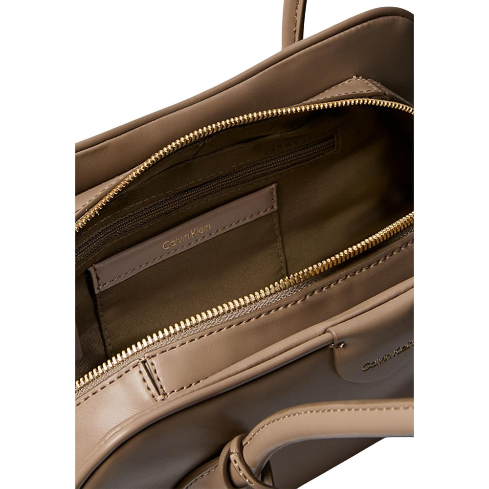 Beige Polyethylene Handbag