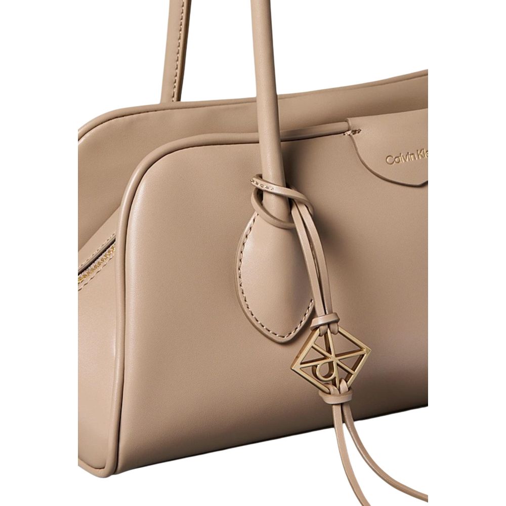Beige Polyethylene Handbag