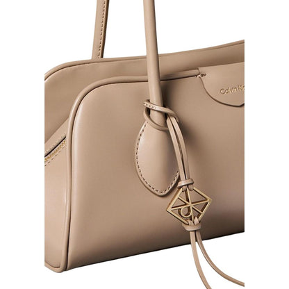 Beige Polyethylene Handbag