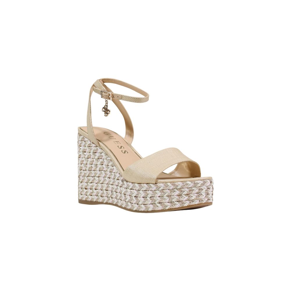 Beige Polyethylene High Heel Pumps