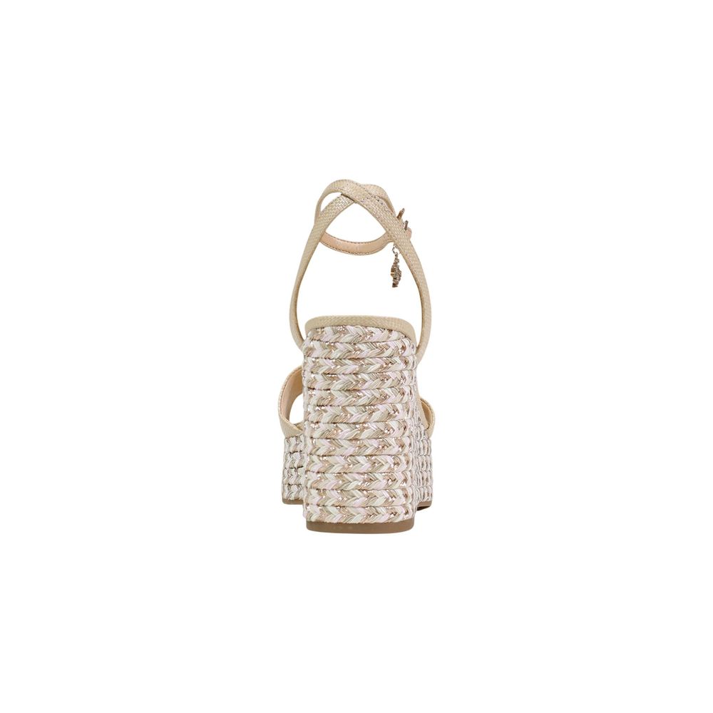 Beige Polyethylene High Heel Pumps