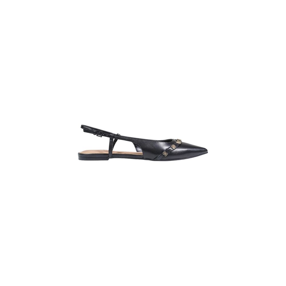 Black Synthetic Platform Pumps