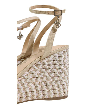 Beige Polyethylene High Heel Pumps