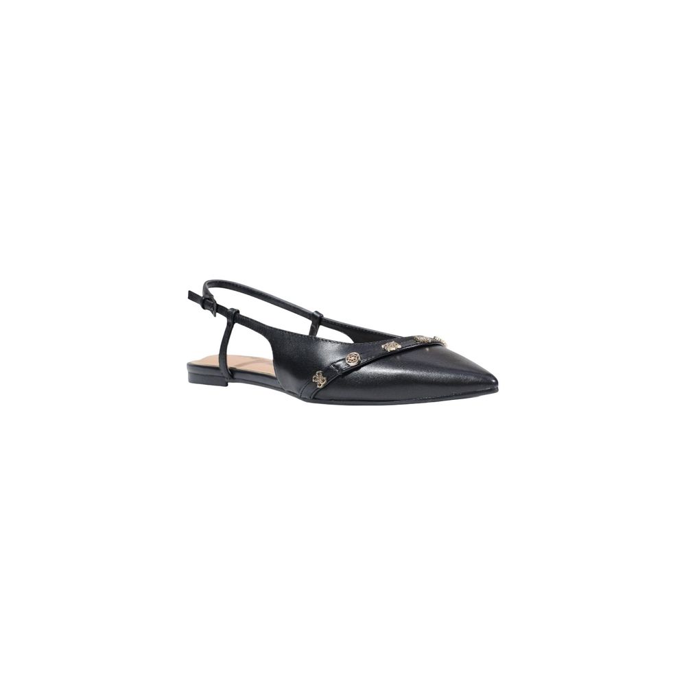 Black Synthetic Platform Pumps