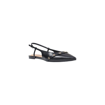 Black Synthetic Platform Pumps