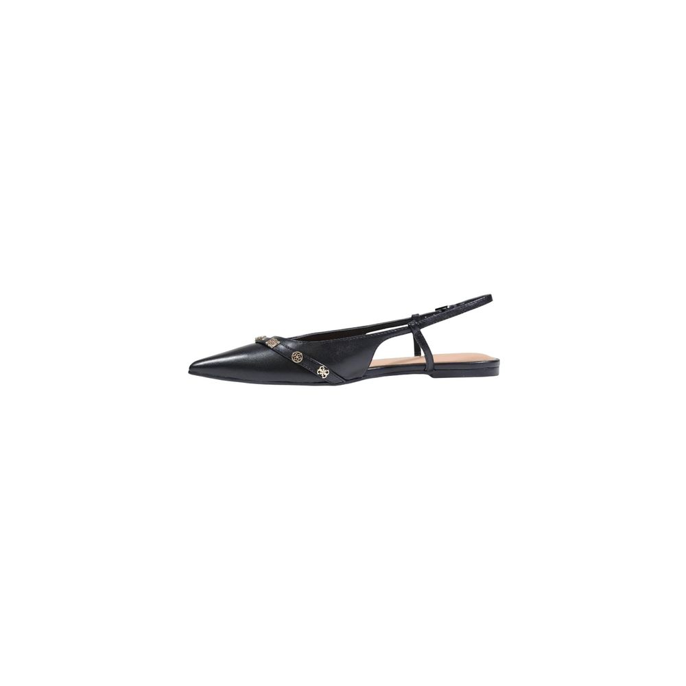 Black Synthetic Platform Pumps