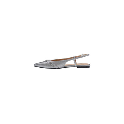 Gray Polyester Platform Pumps