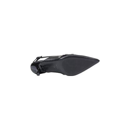 Black Synthetic High Heel Pumps