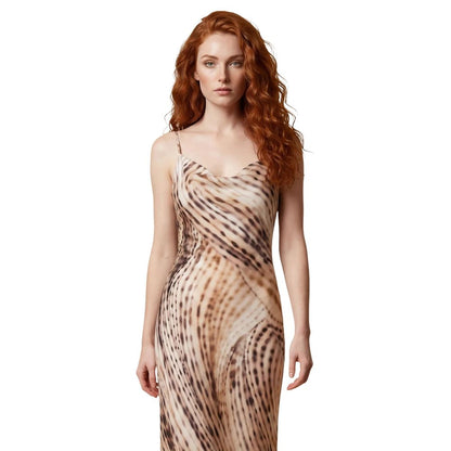 Multicolor Lyocell Long Dress