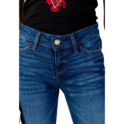 Blue Cotton Skinny Jeans