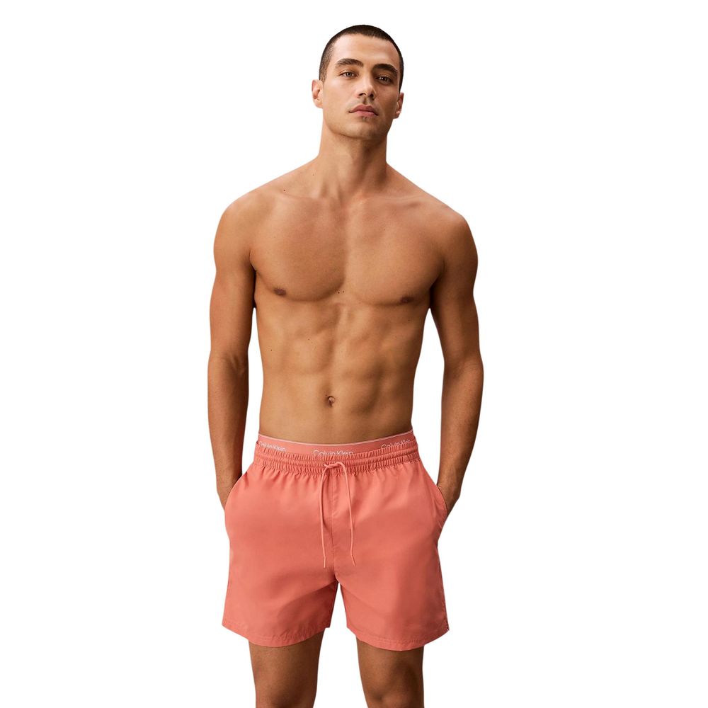Orange Recycled Polyester Swim Shorts