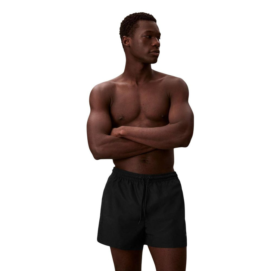 Black Recycled Polyester Swim Shorts