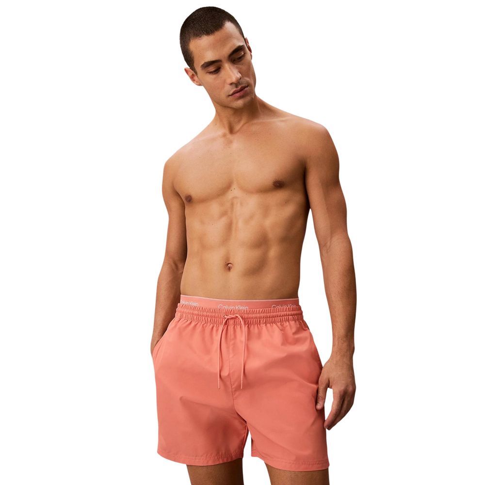 Orange Recycled Polyester Swim Shorts