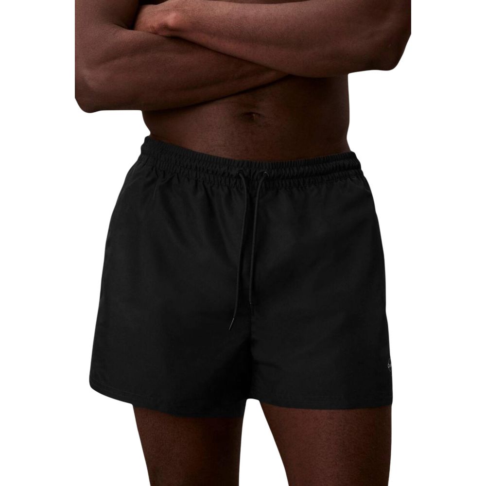 Black Recycled Polyester Swim Shorts