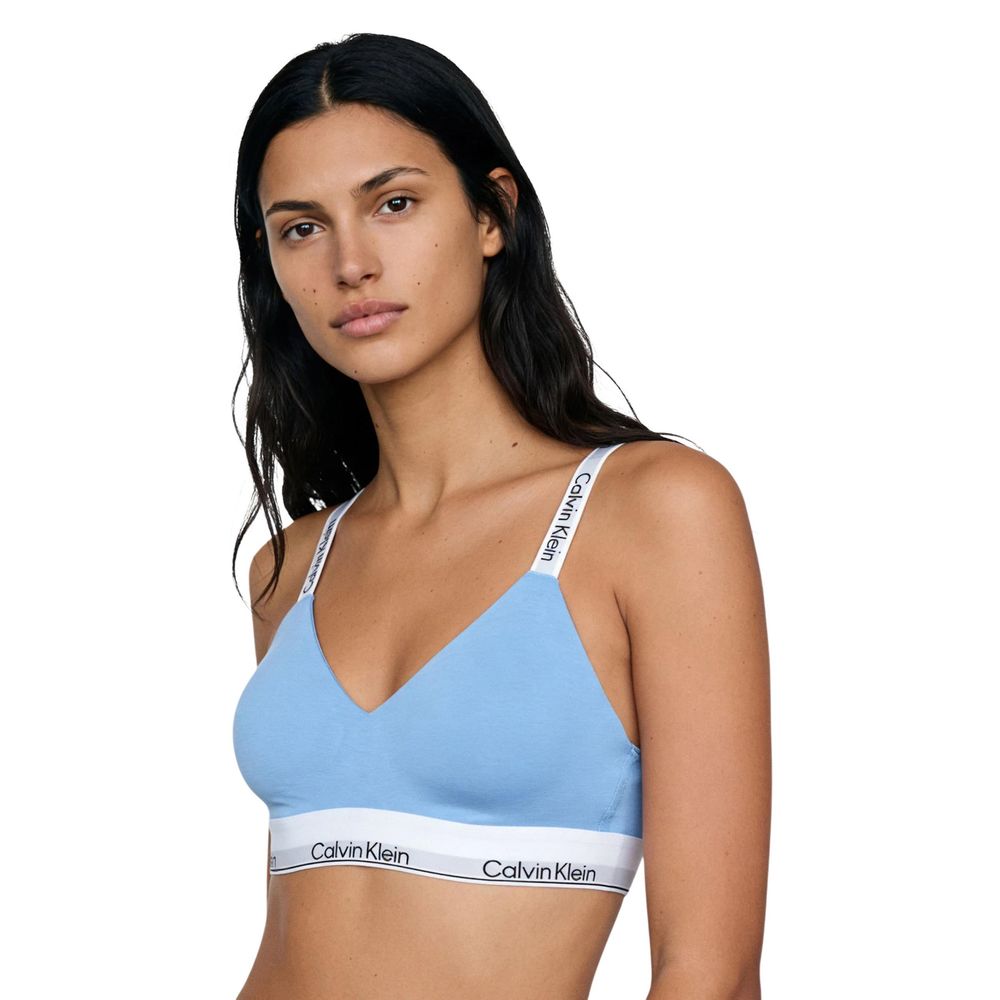 Blue Cotton Bra