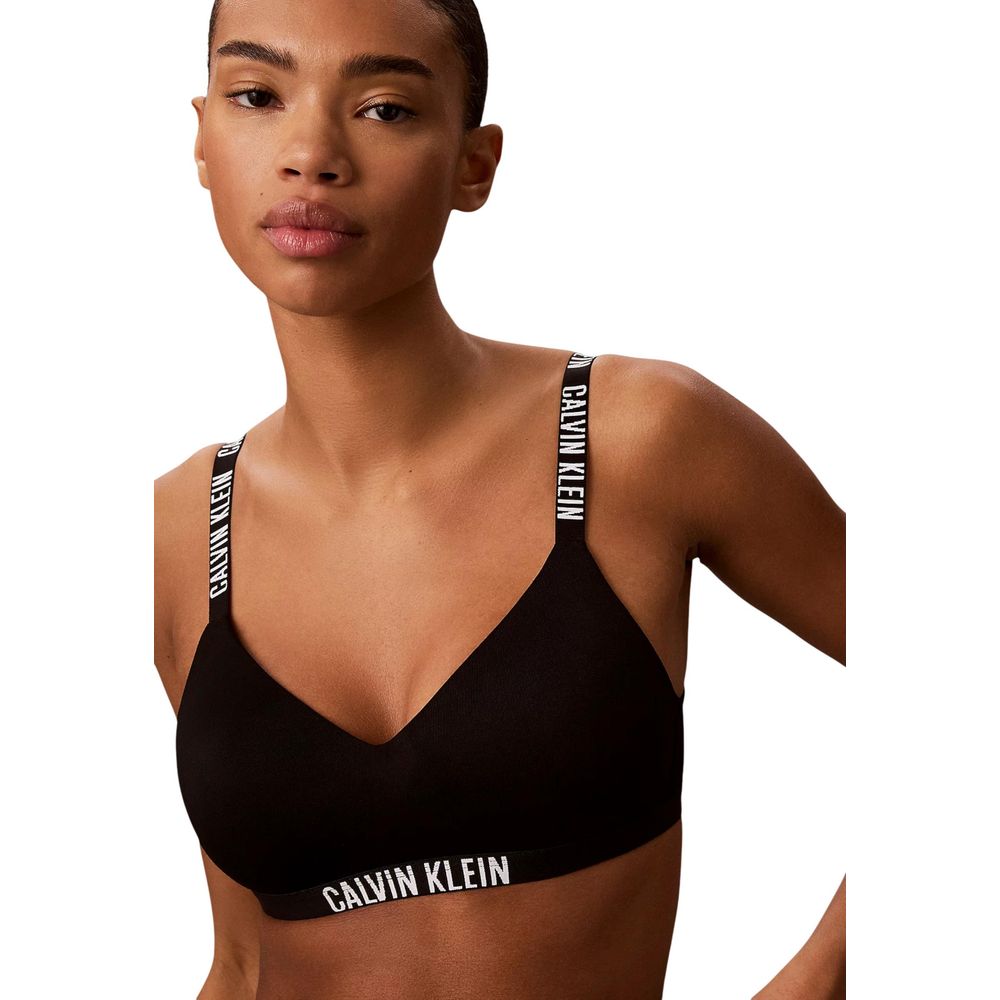 Black Polyester Bra