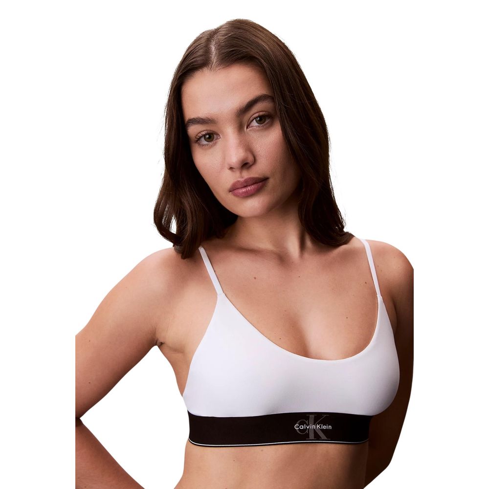 White Polyester Bra