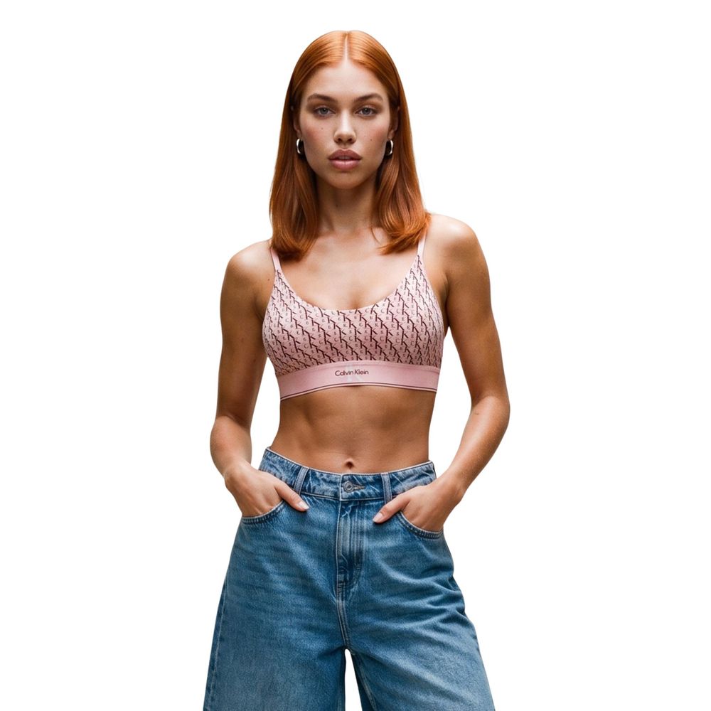 Orange Polyester Bra