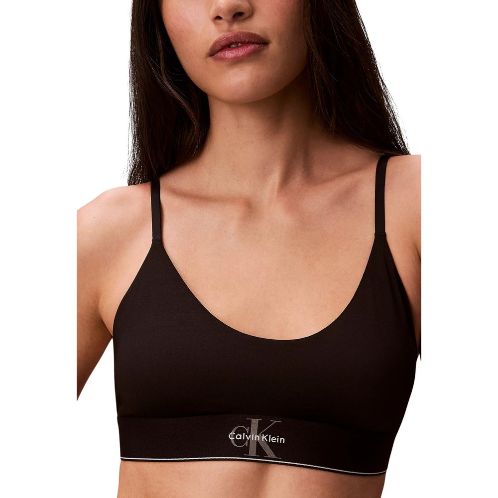 Black Polyester Bra