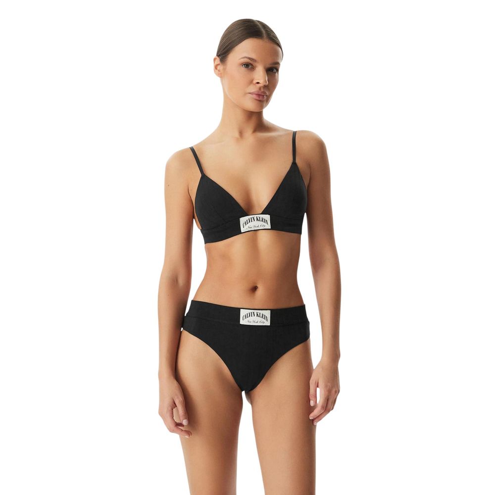 Black Cotton Bra