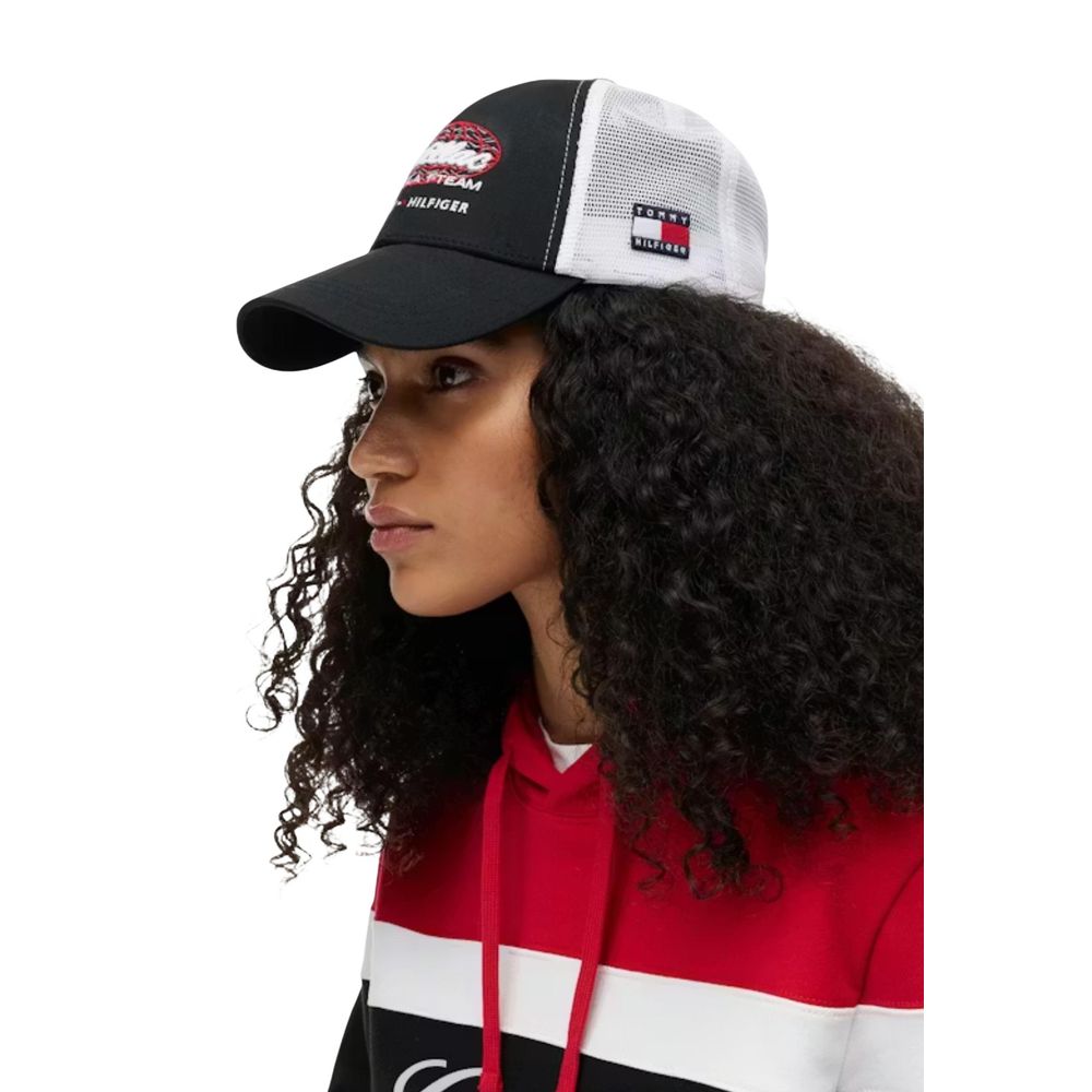 Black And White Organic Cotton Cap (Baseball Hat)