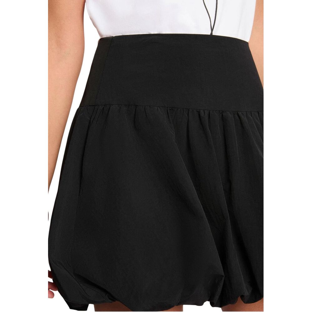Black Recycled Polyamide Mini Skirt
