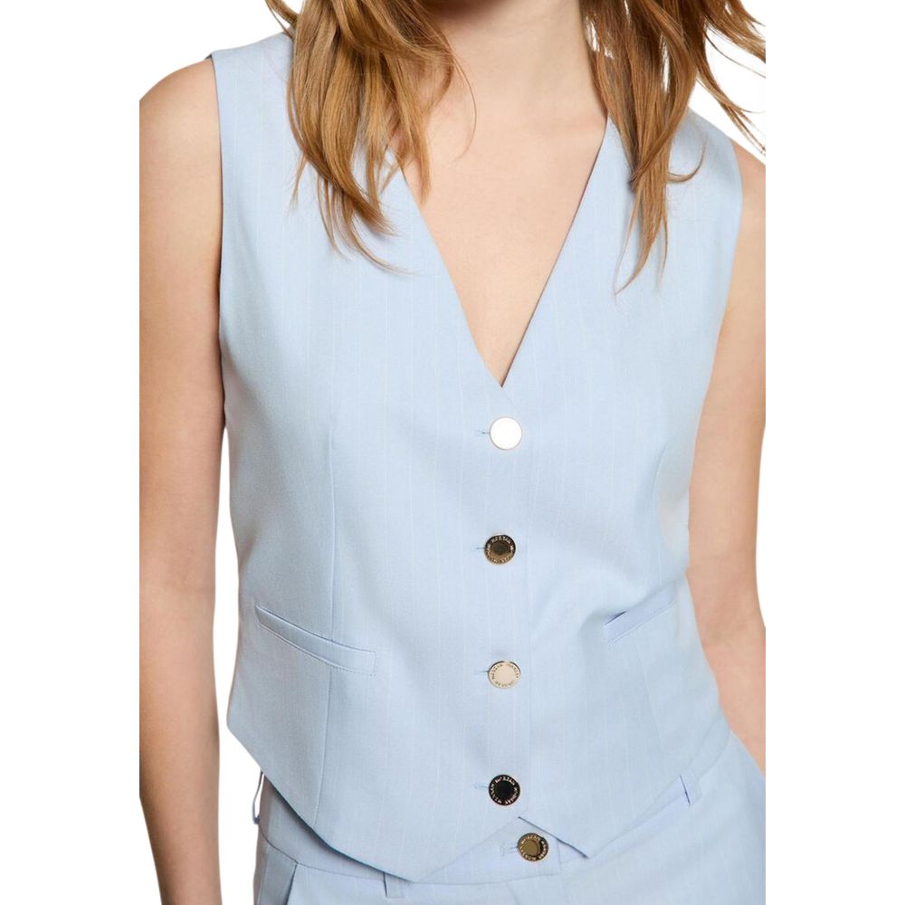 Blue Polyester Waistcoat