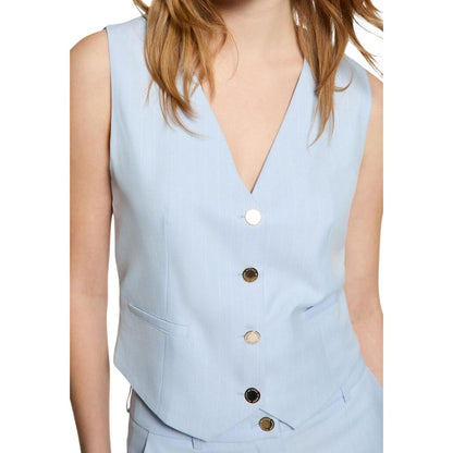 Blue Polyester Waistcoat