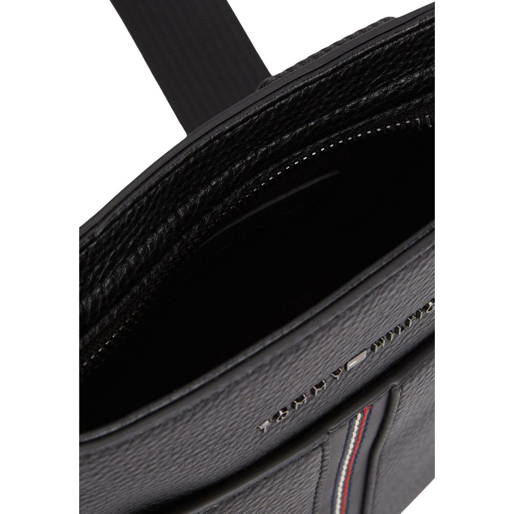 Black Polyethylene Crossbody Bag