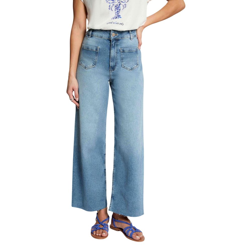 Blue Cotton Relaxed Fit Jeans