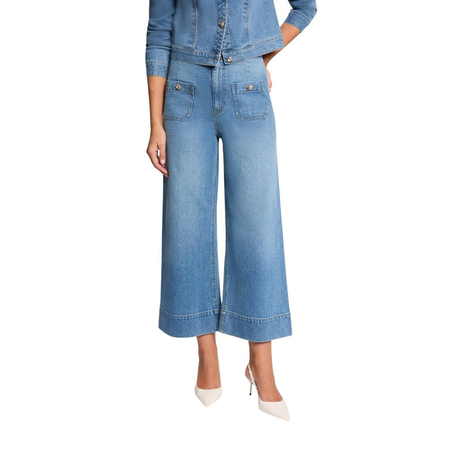 Light Blue Cotton Bootcut Jeans