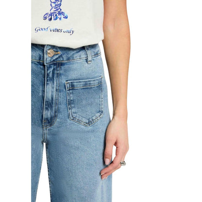 Blue Cotton Relaxed Fit Jeans