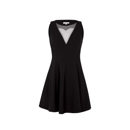 Black Polyester Midi Dress