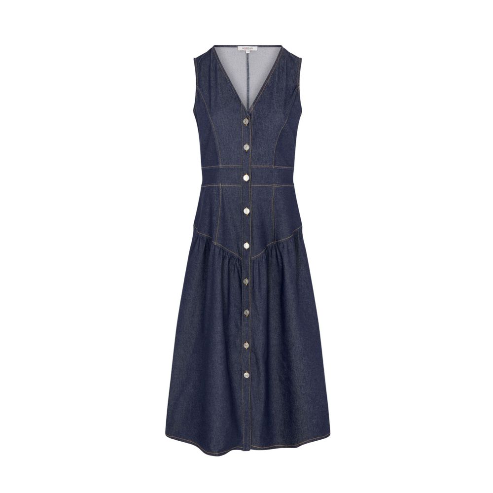 Blue Cotton Long Dress