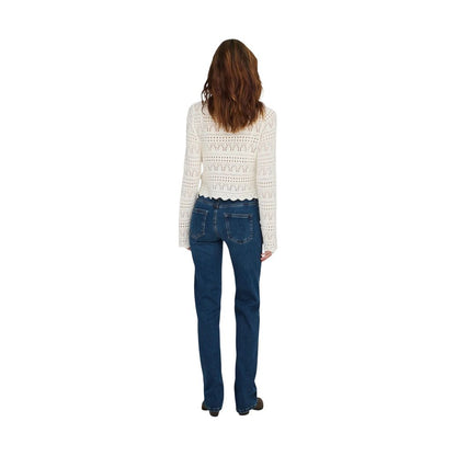 Blue Cotton Bootcut Jeans