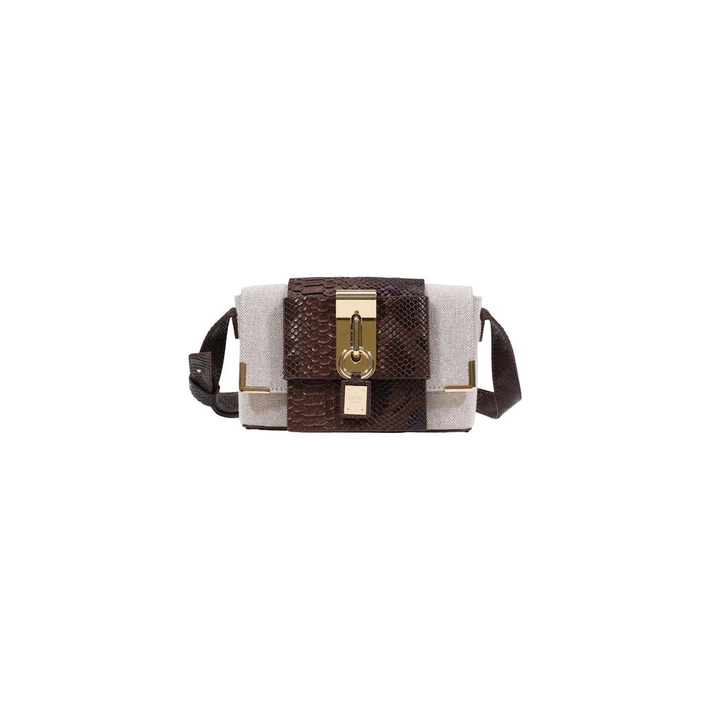 Beige Polyester Handbag