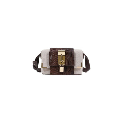 Beige Polyester Handbag